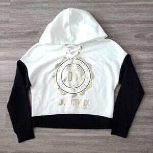 Justice crisscross neck color block hoodie Size 12